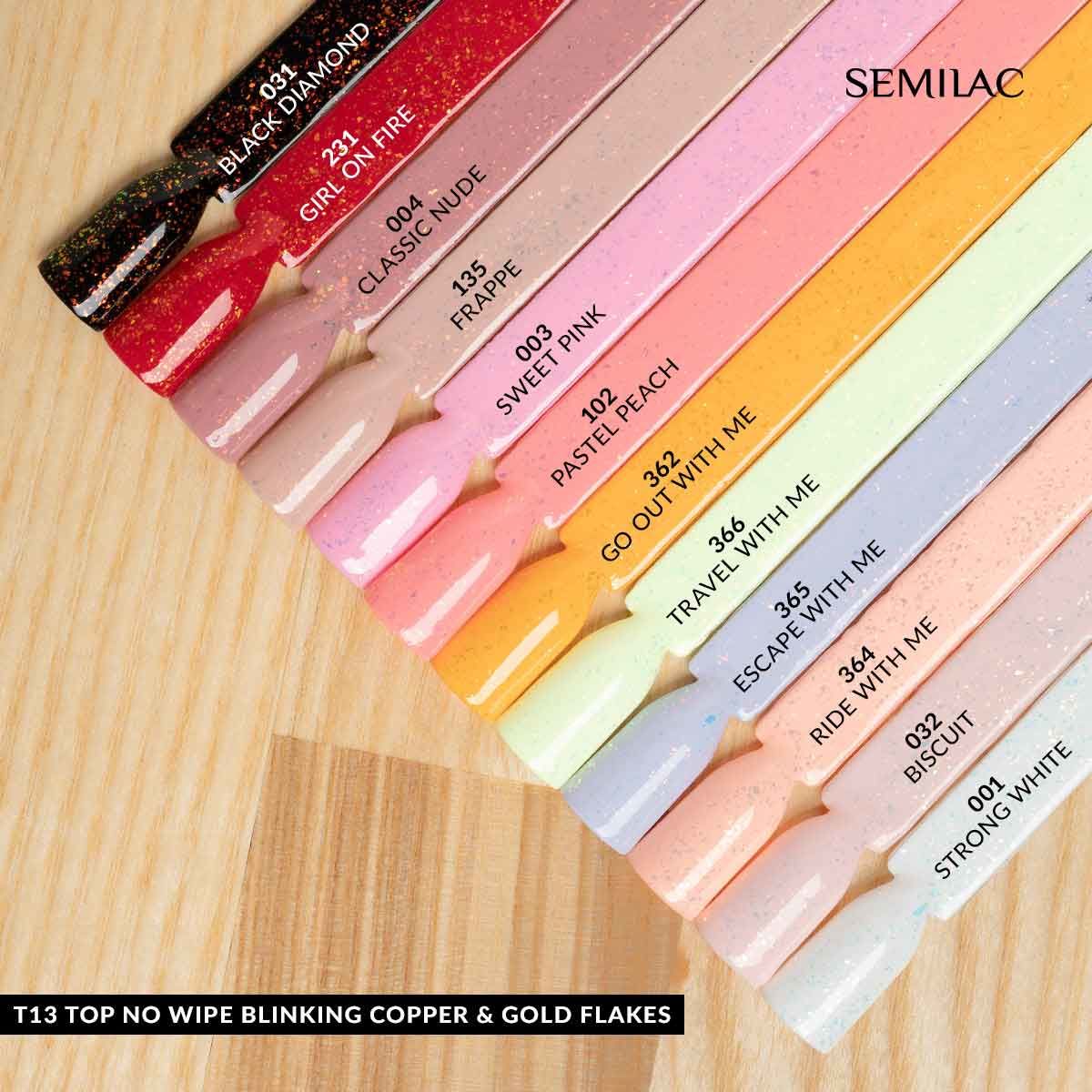 Semilac - Top No Wipe Blinking 7ml - 4 colorazioni